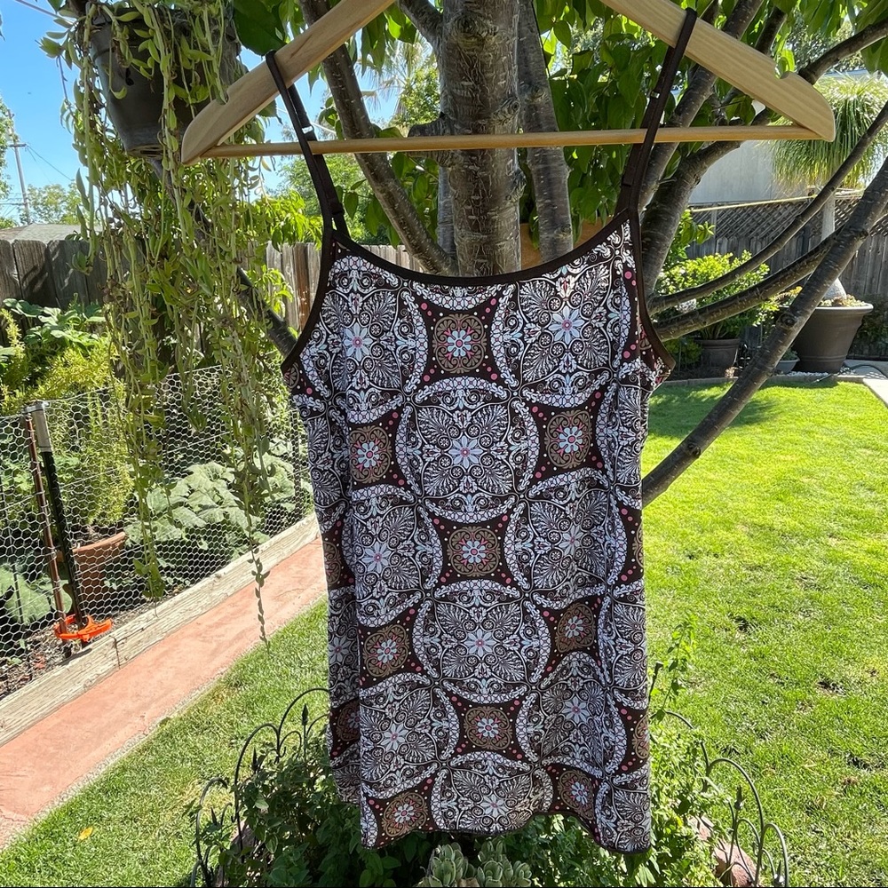 Jockey | Multi Pattern Brown Spaghetti Top